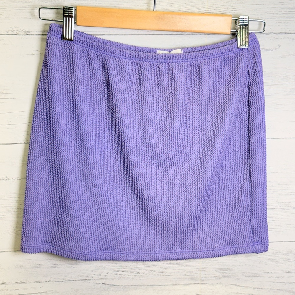 Good American Purple Mini Skirt Casual Resort Wear L Xl tube top